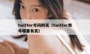 twitter号码购买（twitter账号哪里有卖）
