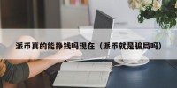 派币真的能挣钱吗现在（派币就是骗局吗）