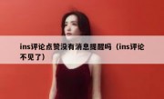 ins评论点赞没有消息提醒吗（ins评论不见了）