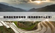 服务器配置都有哪些（服务器都有什么配置）