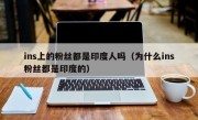ins上的粉丝都是印度人吗（为什么ins粉丝都是印度的）