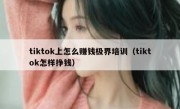 tiktok上怎么赚钱极界培训（tiktok怎样挣钱）