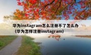 华为instagram怎么注册不了怎么办（华为怎样注册instagram）