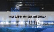ins怎么涨粉（ins怎么快速涨粉丝）