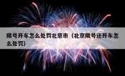 限号开车怎么处罚北京市（北京限号还开车怎么处罚）