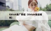 tiktok推广教程（tiktok推送规则）