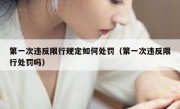 第一次违反限行规定如何处罚（第一次违反限行处罚吗）
