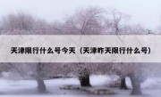 天津限行什么号今天（天津昨天限行什么号）