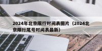 2024年北京限行时间表图片（2024北京限行尾号时间表最新）