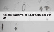 小红书与抖音哪个好做（小红书和抖音哪个更好）