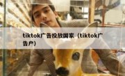 tiktok广告投放国家（tiktok广告户）