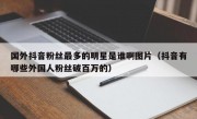 国外抖音粉丝最多的明星是谁啊图片（抖音有哪些外国人粉丝破百万的）