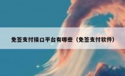 免签支付接口平台有哪些（免签支付软件）