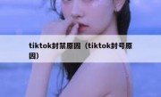 tiktok封禁原因（tiktok封号原因）
