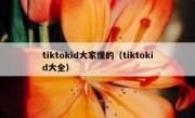 tiktokid大家懂的（tiktokid大全）