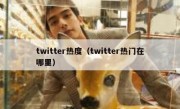 twitter热度（twitter热门在哪里）