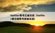 twitter账号已被冻结（twitter刚注册账号就被冻结）