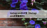 Instagram买点赞（instagram点赞量排行）
