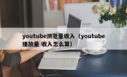 youtube浏览量收入（youtube播放量 收入怎么算）