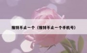 推特不止一个（推特不止一个手机号）