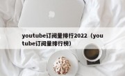 youtube订阅量排行2022（youtube订阅量排行榜）