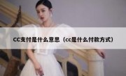 CC支付是什么意思（cc是什么付款方式）