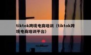tiktok跨境电商培训（tiktok跨境电商培训平台）