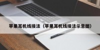 苹果耳机线接法（苹果耳机线接法示意图）