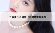 云服务什么用处（云服务有啥用?）