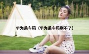 华为乘车码（华为乘车码刷不了）