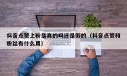 抖音点赞上粉是真的吗还是假的（抖音点赞和粉丝有什么用）