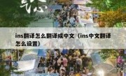 ins翻译怎么翻译成中文（ins中文翻译怎么设置）