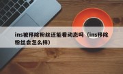 ins被移除粉丝还能看动态吗（ins移除粉丝会怎么样）