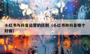 小红书与抖音运营的区别（小红书和抖音哪个好做）