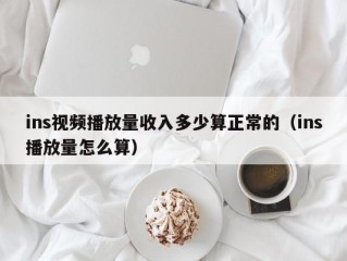 ins视频播放量收入多少算正常的（ins播放量怎么算）