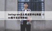 instagram怎么看点赞评论数量（ins看不见点赞数量）