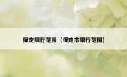 保定限行范围（保定市限行范围）