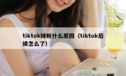 tiktok掉粉什么原因（tiktok后续怎么了）