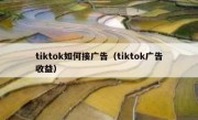 tiktok如何接广告（tiktok广告收益）