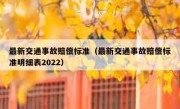 最新交通事故赔偿标准（最新交通事故赔偿标准明细表2022）