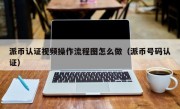 派币认证视频操作流程图怎么做（派币号码认证）