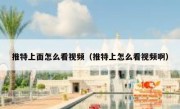 推特上面怎么看视频（推特上怎么看视频啊）