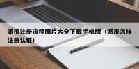 派币注册流程图片大全下载手机版（派币怎样注册认证）