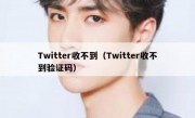 Twitter收不到（Twitter收不到验证码）
