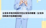 公交车手机扫码支付扫公交车的哪里（公交车扫码支付在哪里扫码）