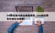 ins粉丝增长数在哪里看的（ins粉丝数实时变化在哪看）