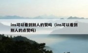 ins可以看到别人的赞吗（ins可以看到别人的点赞吗）