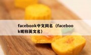 facebook中文网名（facebook昵称英文名）