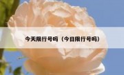 今天限行号吗（今日限行号吗）