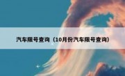 汽车限号查询（10月份汽车限号查询）